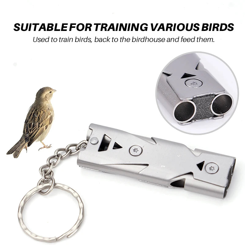 Birds Ultrasonic Training Whistle Stainless Steel