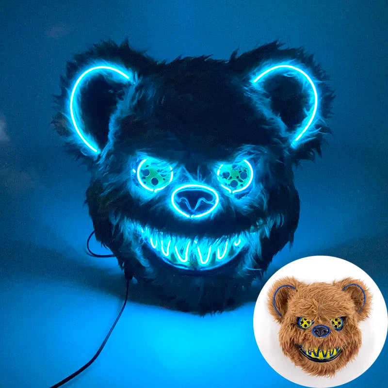 Novelty LED Bloody Furry Bunny Rabbit Bear Mask