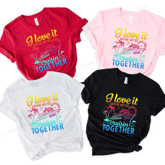 Women’s Cruise Squad 2026 Graphic T-Shirt – Casual Short Sleeve Vacation Tee