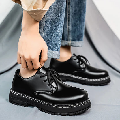 Men's Classic Round-Toe Casual Business Lace-Up Dress Shoes