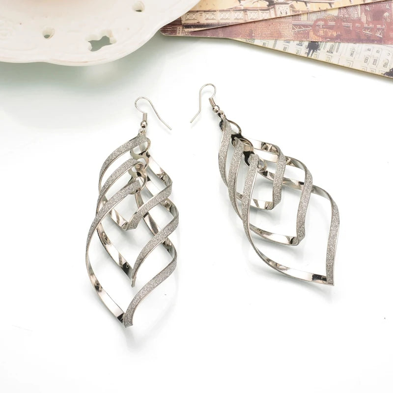 Floating Long Hook Earrings