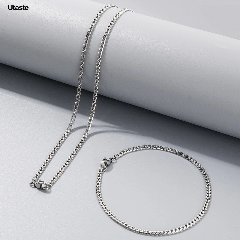 Stainless Steel Cuban Chain Necklace