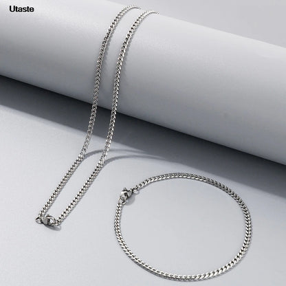 Stainless Steel Cuban Chain Necklace