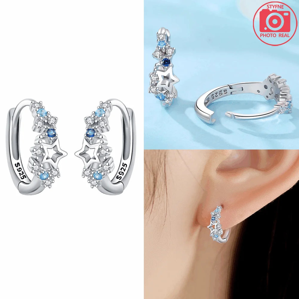 925 Sterling Silver Dancing Bee Hoop Earrings – Cute Enamel Zircon Jewelry