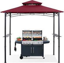 BBQ Gazebo Canopy with LED Light 8x5 Feet Durable and Weather-Resistant