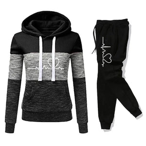 Hooded Sweatshirt Versatile Joggers Set