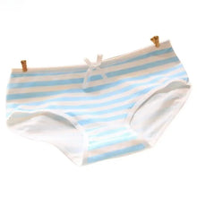 Cute Striped Bowknot Cotton Briefs