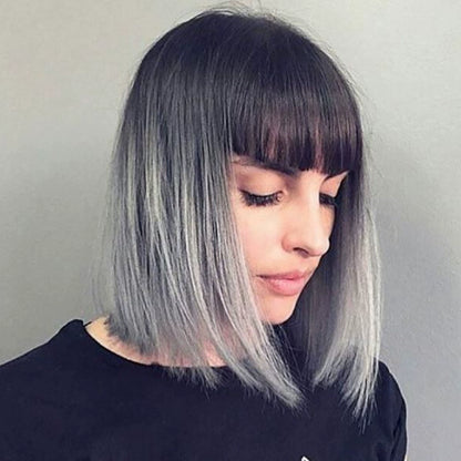 Colorful Short Straight Hair Wig