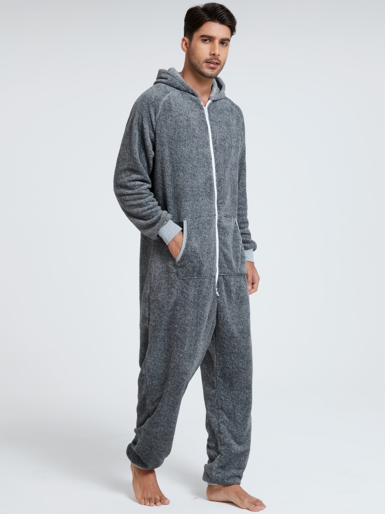 Heavy-Duty Full-Zip Hooded Onesie