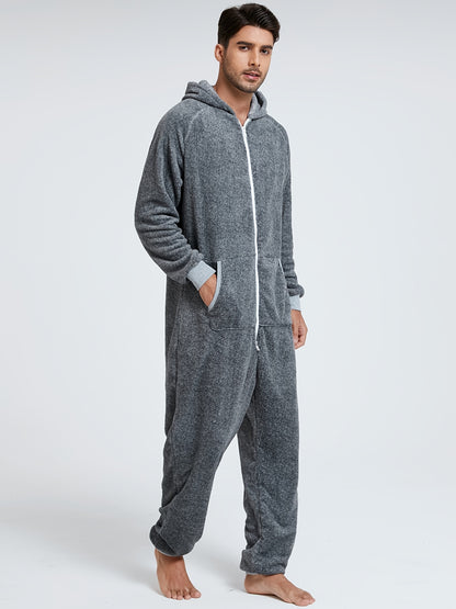 Heavy-Duty Full-Zip Hooded Onesie
