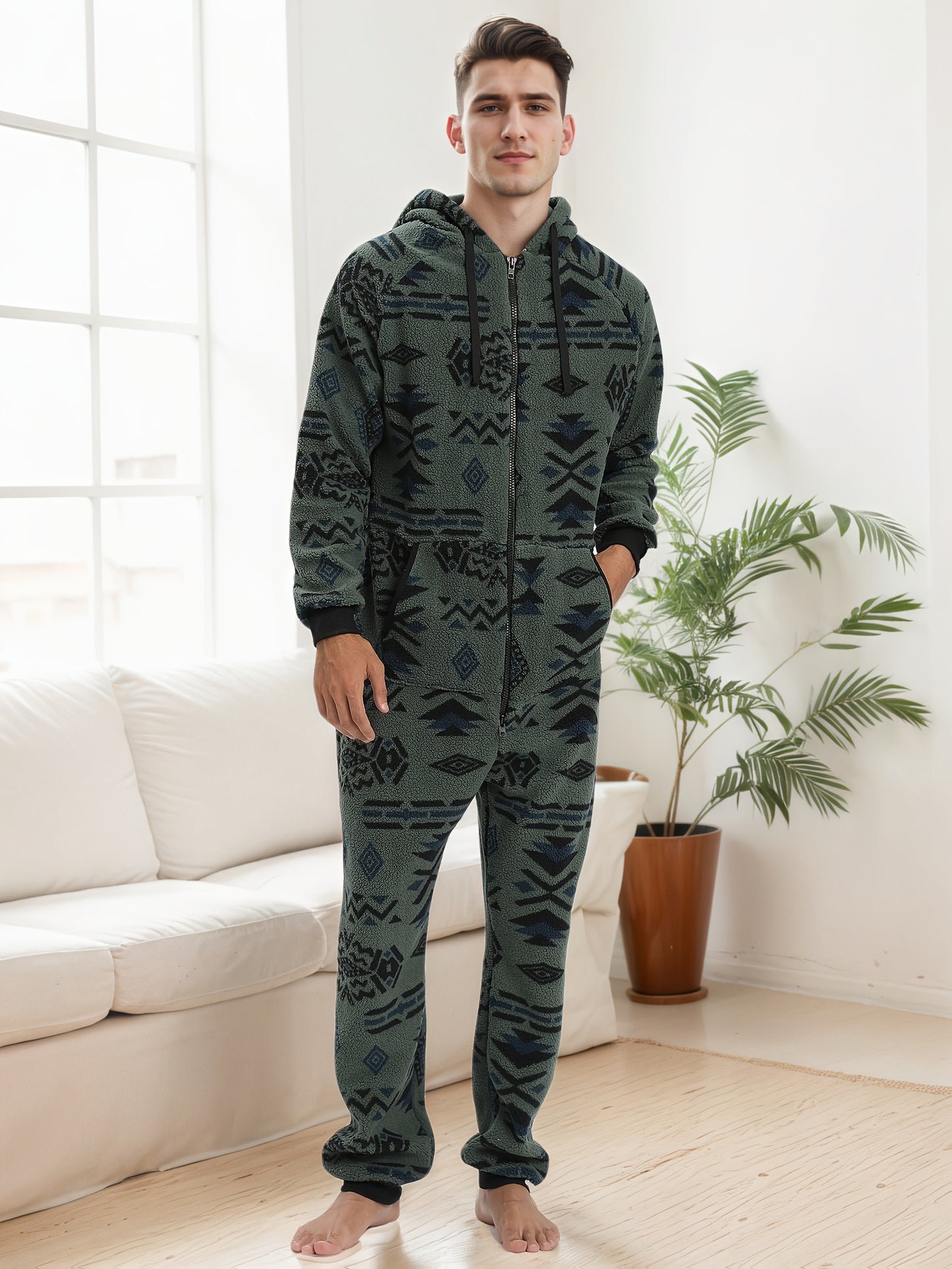 Heavy-Duty Full-Zip Hooded Onesie