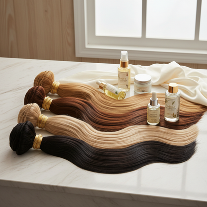 Bone Straight Synthetic Hair Bundles