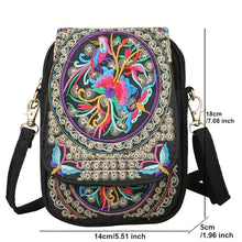 Floral Geometric Crossbody Lightweight Mini Shoulder Bag with Detachable Strap