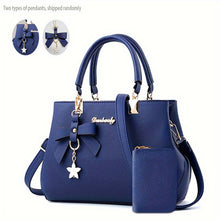 Chic Bow Decor Versatile Top Handle Satchel with Coin Purse
