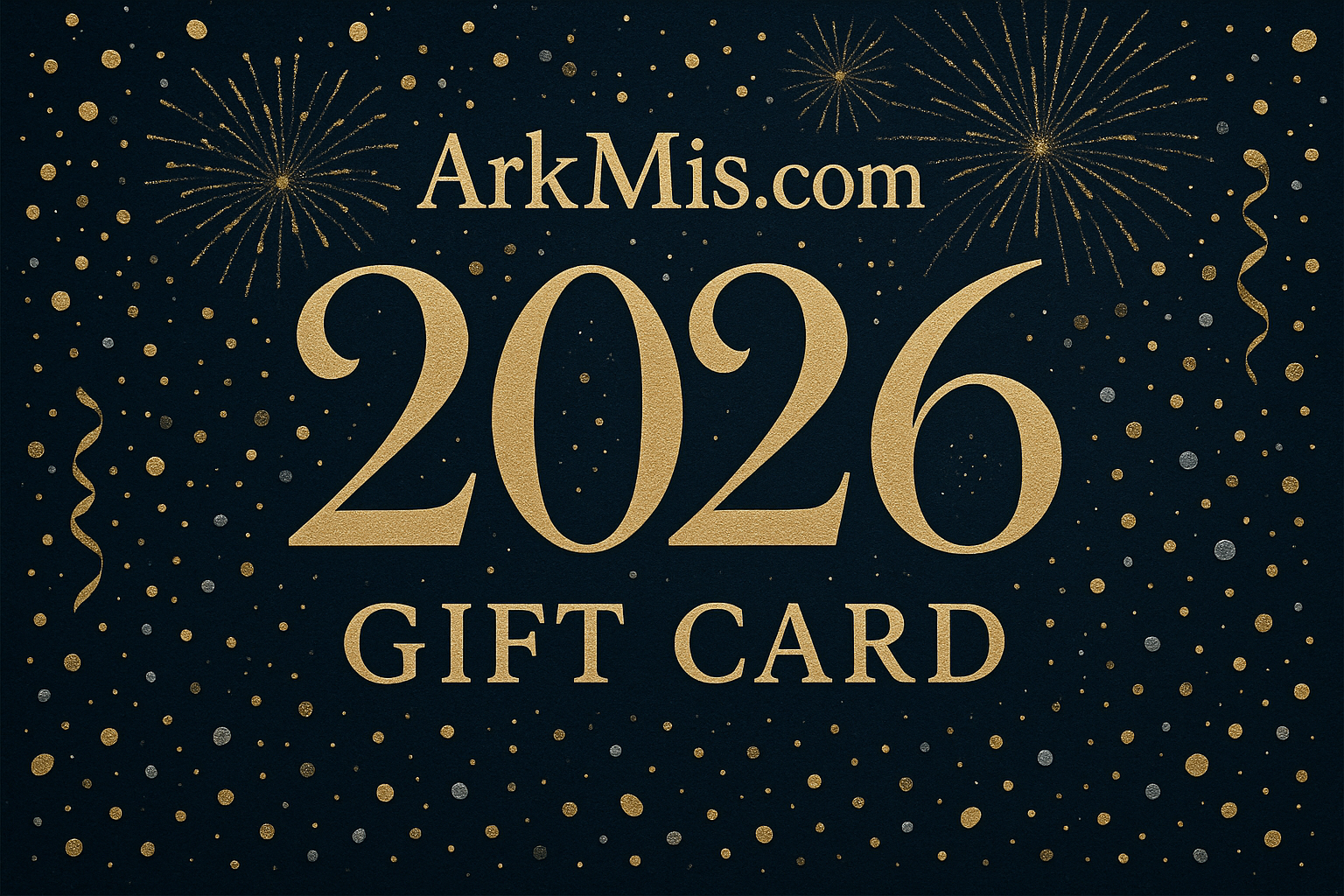 new years themed gift card for ArkMis.com