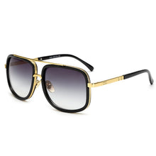 Big Frame Square  Metal Retro Sunglasses