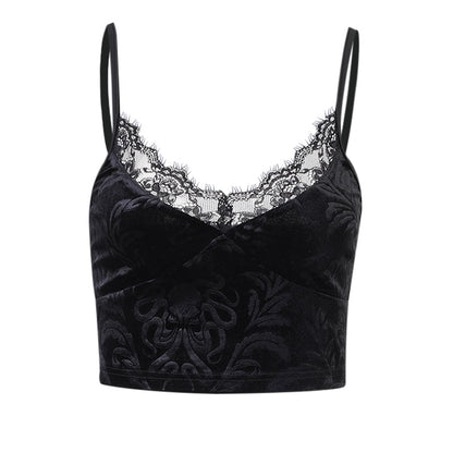 Goth Cross Print Aesthetic Tank Top