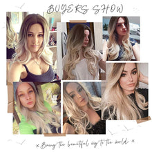 Blonde Platinum Long Wavy Middle Part Natural Heat Resistant Synthetic Wig