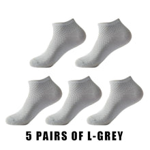 5 Pairs Men Short Socks Bamboo Fiber High Quality Crew Ankle Casual Business Breathable Soft Compression Low-Cut Socks for Male