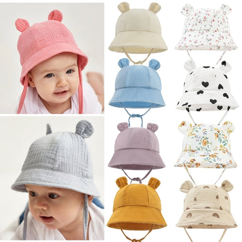 Solid Color Soft Baby Bucket Hat