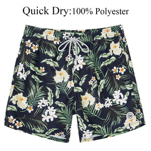 Quick Dry Beach Board Shorts with Mesh Lining