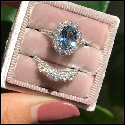 Cross Design Inlaid Crystal Zirconia Engagement Ring