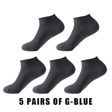 5 Pairs Men Short Socks Bamboo Fiber High Quality Crew Ankle Casual Business Breathable Soft Compression Low-Cut Socks for Male