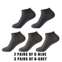 5 Pairs Men Short Socks Bamboo Fiber High Quality Crew Ankle Casual Business Breathable Soft Compression Low-Cut Socks for Male