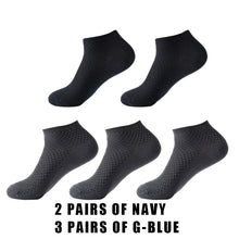 5 Pairs Men Short Socks Bamboo Fiber High Quality Crew Ankle Casual Business Breathable Soft Compression Low-Cut Socks for Male