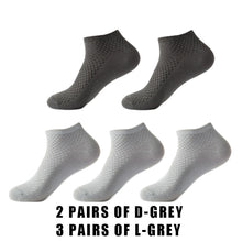 5 Pairs Men Short Socks Bamboo Fiber High Quality Crew Ankle Casual Business Breathable Soft Compression Low-Cut Socks for Male