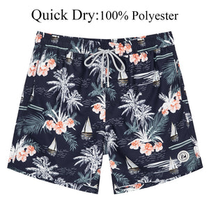 Quick Dry Beach Board Shorts with Mesh Lining