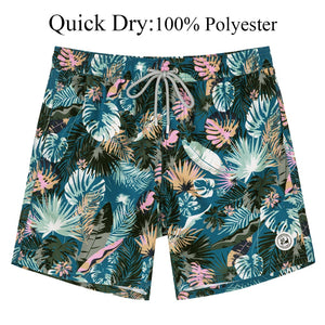 Quick Dry Beach Board Shorts with Mesh Lining