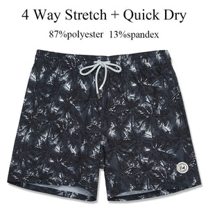 Quick Dry Beach Board Shorts with Mesh Lining