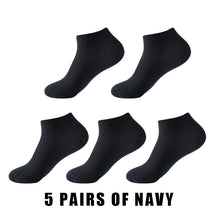 5 Pairs Men Short Socks Bamboo Fiber High Quality Crew Ankle Casual Business Breathable Soft Compression Low-Cut Socks for Male
