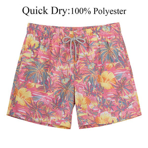 Quick Dry Beach Board Shorts with Mesh Lining