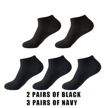 5 Pairs Men Short Socks Bamboo Fiber High Quality Crew Ankle Casual Business Breathable Soft Compression Low-Cut Socks for Male