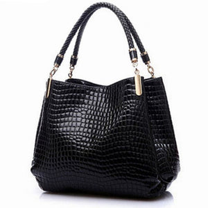 Designer Crocodile Print Two-strap Purse