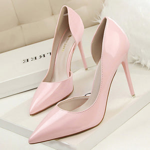 BIGTREE Patent Leather Pump Stilettos